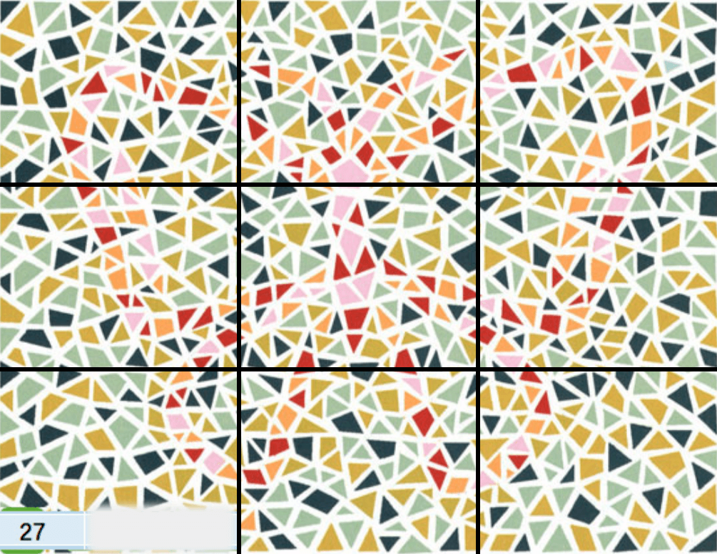 竖向的大菱形，位于中央即第 5 格