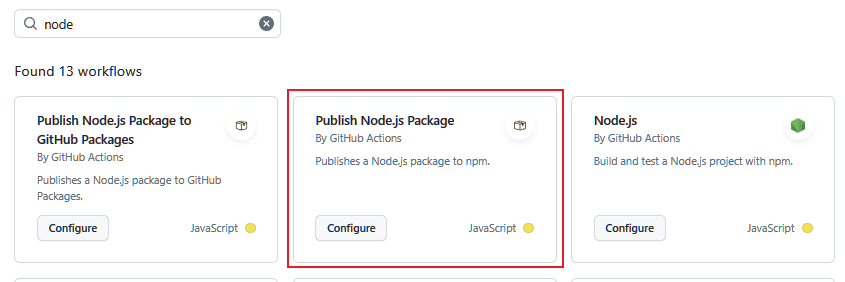 npm 包的工作流配置模板