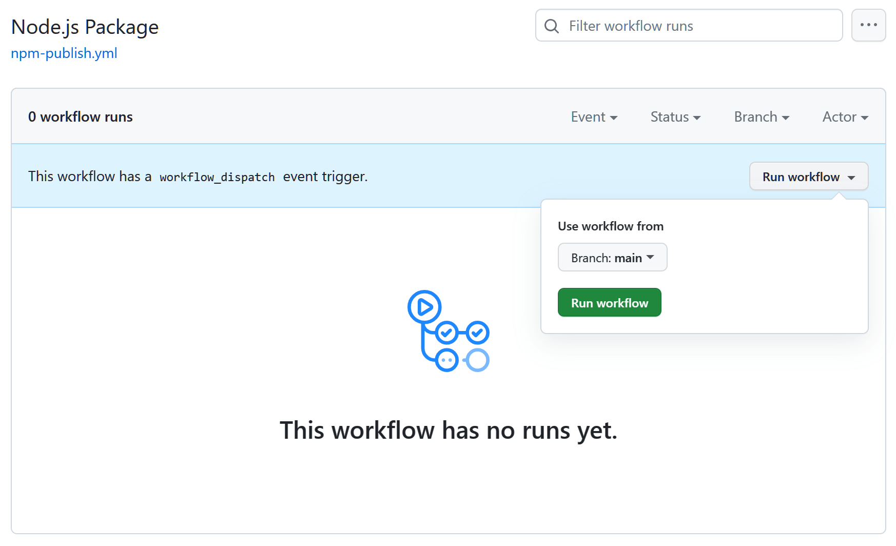 Run workflow
