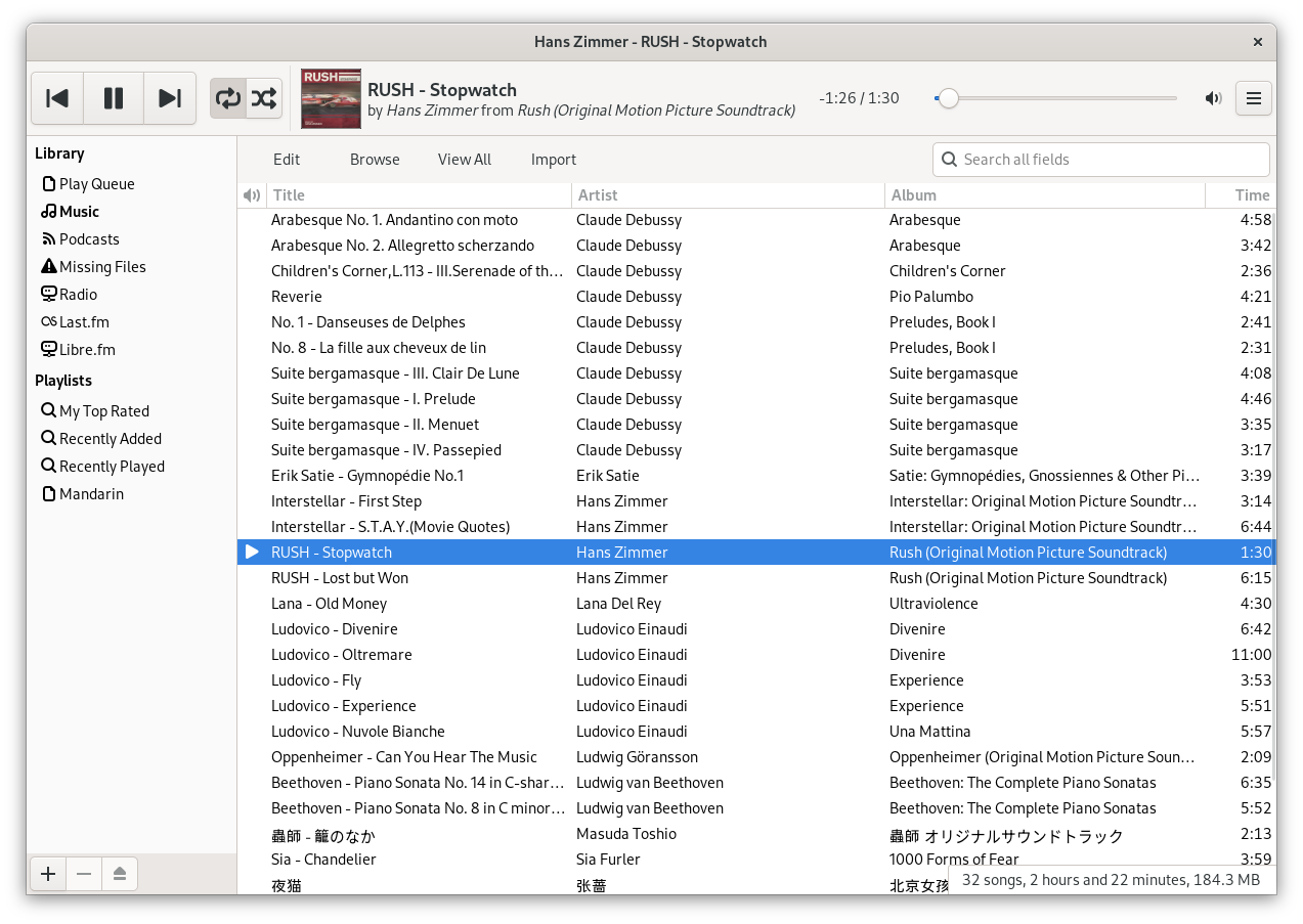 Rhythmbox 原来的模样